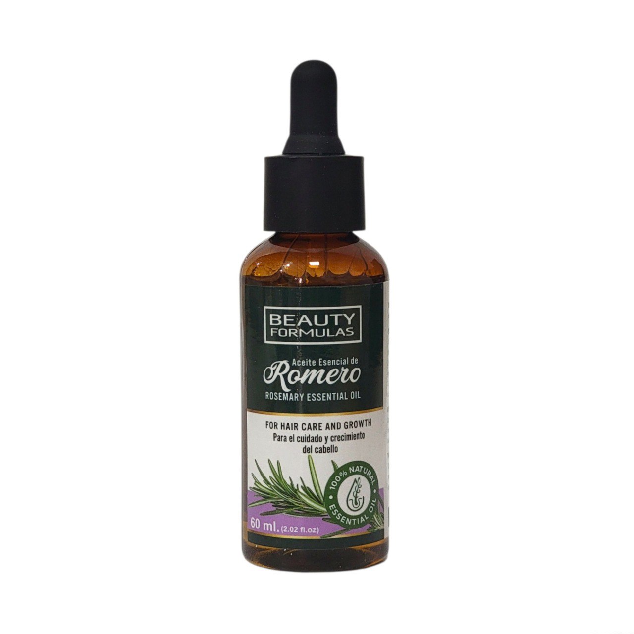 ACEITE PARA EL CABELLO ESENCIAL DE ROMERO ANTICAIDA PARA EL CRECIMIENTO DEL PELO BEAUTY FORMULAS 60ML