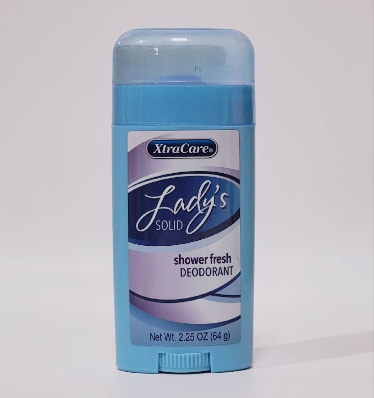 DESODORANTE EN BARRA PARA MUJERES SOLIDO ANTITRANSPIRANTE, REDUCE LA HUMEDAD Y TRANSPIRACION EN LAS AXILAS, PROTECCION DURADERA FRAGANCIA SHOWER FRESH XTRACARE 64G