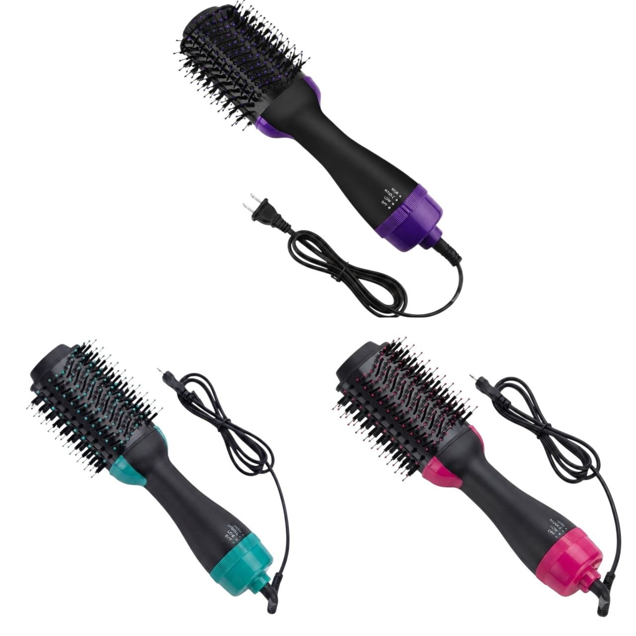 SECADOR Y ESTILIZADOR DE CABELLO PROFESIONAL CEPILLO DE AIRE CALIENTE 2 EN 1 PARA ACABADOS SUAVES Y LIBRES DE FRIZZ ONE STEP