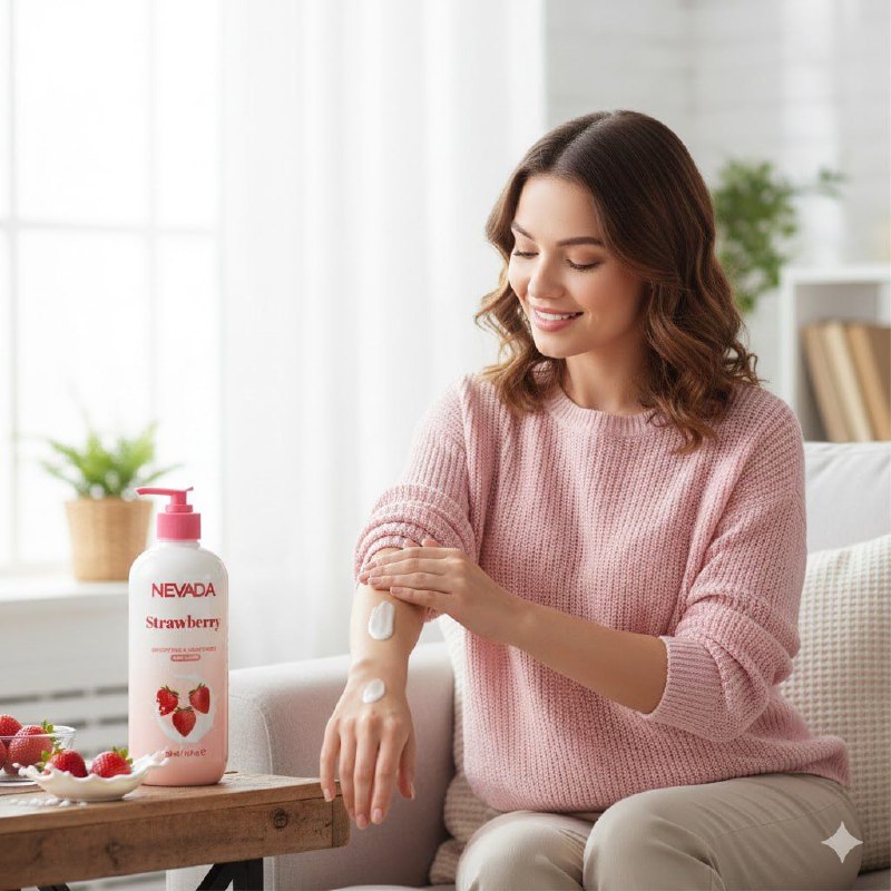 CREMA CORPORAL HIDRATANTE E ILUMINADORA AROMA A FRESA NEVADA 500ML