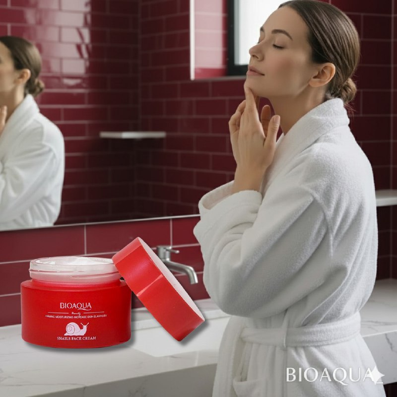 CREMA FACIAL ANTIEDAD E HIDRATANTE DE BABA DE CARACOL BIOAQUA 60G