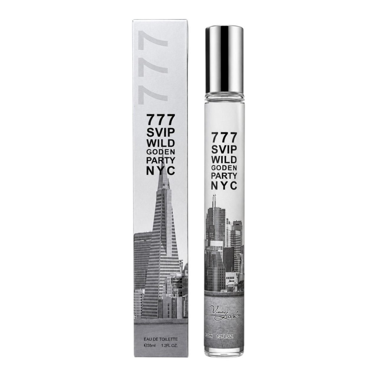 PERFUME DE TUBO 777 SVIP WILD GODEN PARTY NYC VIVA LUCK 35ML 1 UND (DUPE 212 VIP MEN CAROLINA HERRERA)
