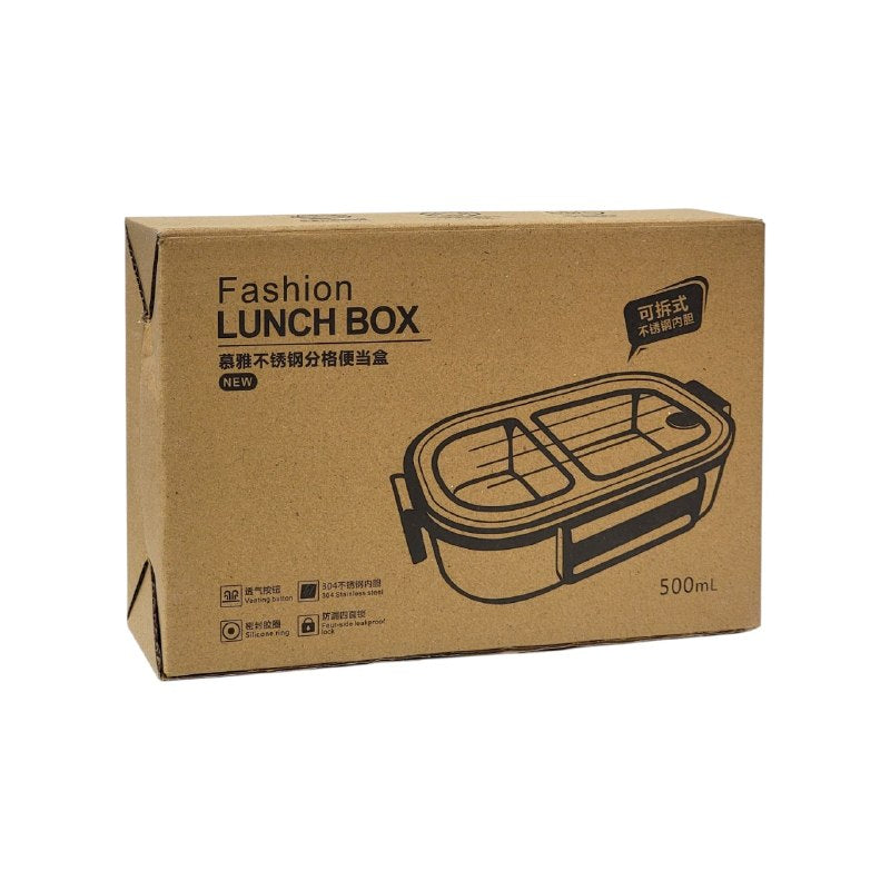 RECIPIENTE PANA PARA ALIMENTOS HERMERICO DE ACERO INOXIDABLE LOTUS 500ML