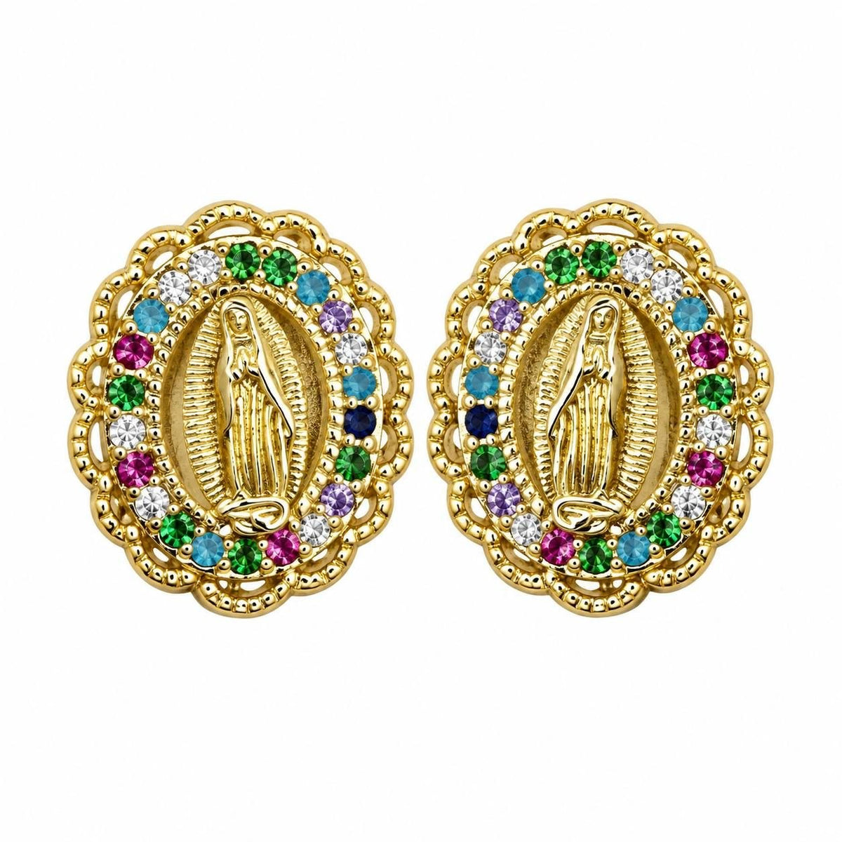 ARITOS DE ENCHAPE PARA DAMA 1CM