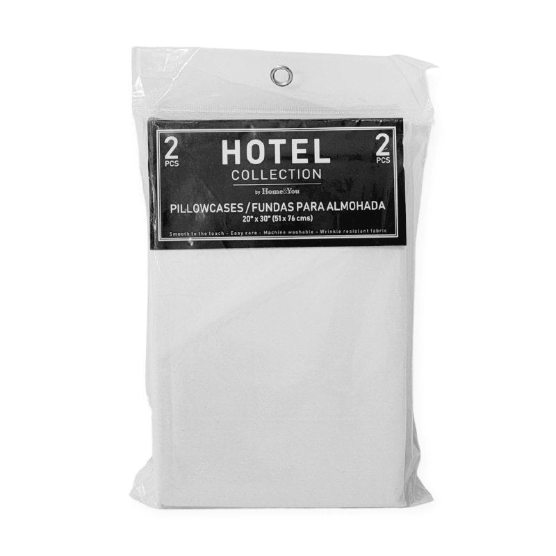 FUNDA PARA ALMOHADAS MATRIMONIAL Y QUEEN  100% POLIESTER 2 PIEZAS HOTEL COLLECTION 51X76CM SOBREFUNDA
