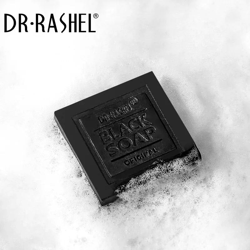 JABON FACIAL NEGRO EN BARRA PURIFICANTE CON COLAGENO Y CARBON ACTIVADO DR RASHEL 100G