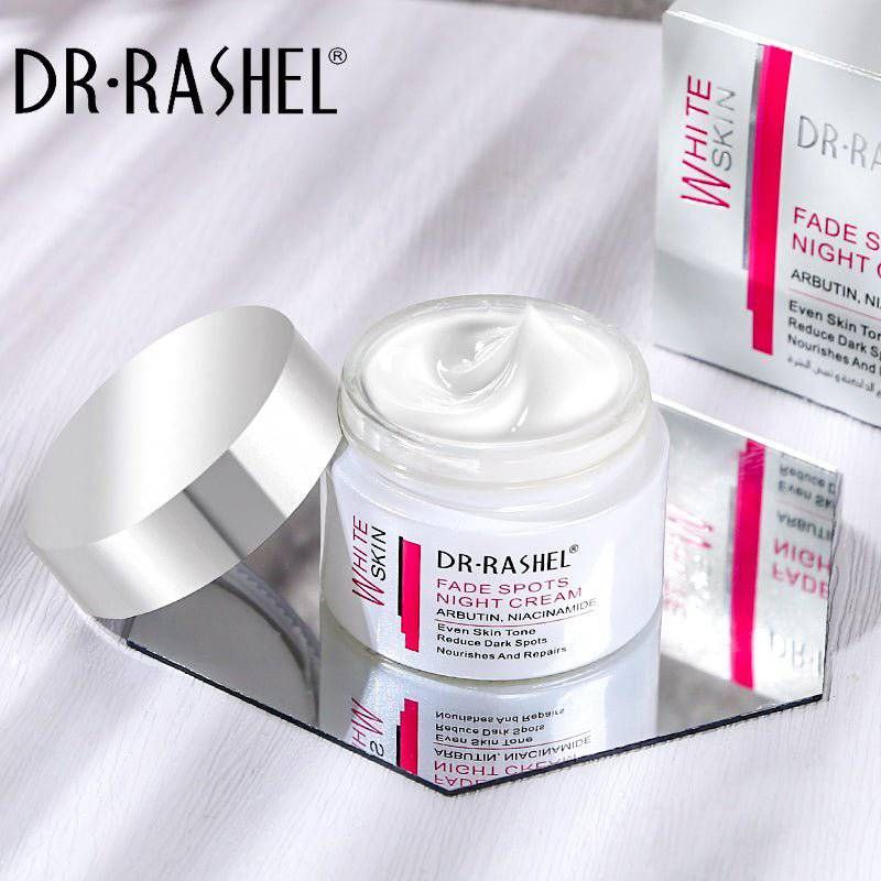 CREMA FACIAL DE NOCHE BLANQUEADORA NUTRE Y REPARA CON ARBUTIN Y NIACINAMIDA DR RASHEL 50G