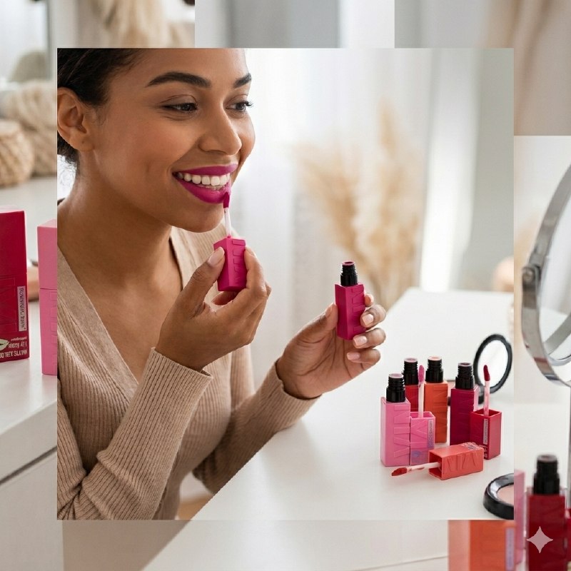 LIPSTICK LIQUIDO IMPERMEABLE DE LARGA DURACION ROMANTIC RAIN (DUPE DE MAYBELLINE)