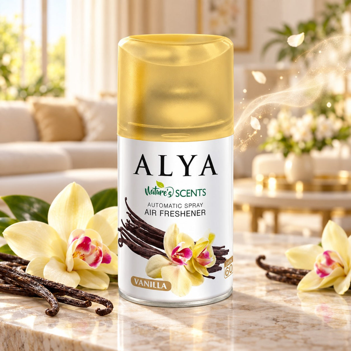 REPUESTO AMBIENTADOR SPRAY AUTOMÁTICO AROMA VAINILLA ALYA NATURE'S 250ML