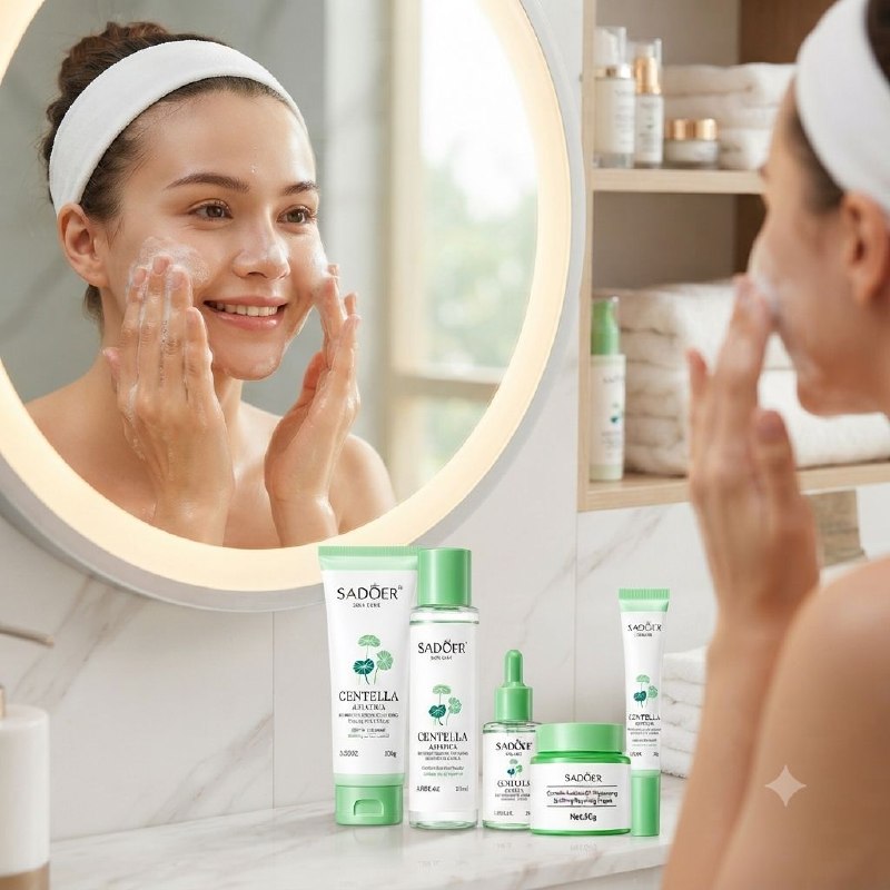 SET DE CUIDADO FACIAL COMPLETO PARA HIDRATACIÓN, ALIVIO Y FORTALECIMIENTO CUTÁNEO CENTELLA ASIÁTICA B5 SKIN BARRIER REPAIR KIT 6 PIEZAS
