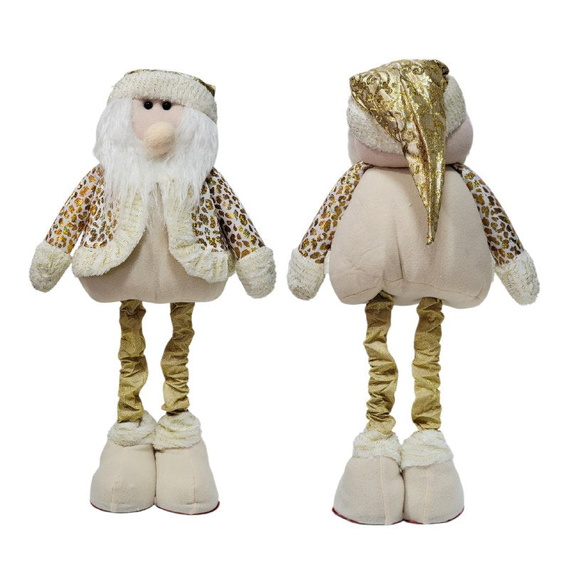 DECORACION ADORNO NAVIDEÑO PELUCHE MUÑECO DE HOMBRE DE NIEVE O SANTA CLAUS ELEGANTE Y LINDO