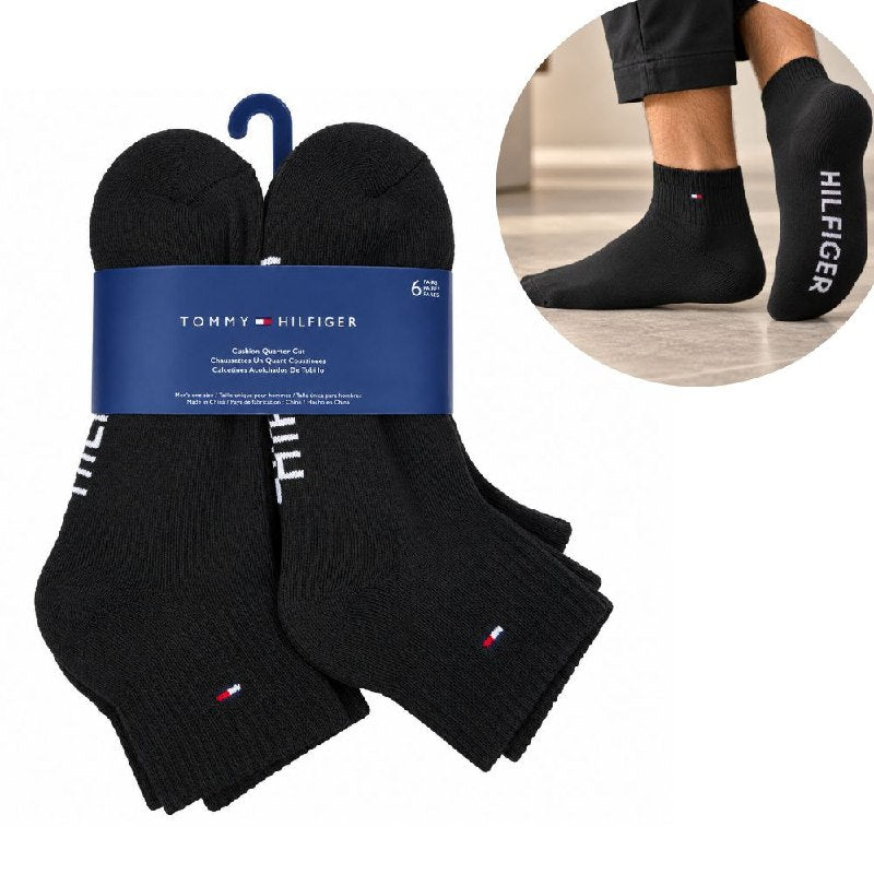 CALCETA TOBILLERA TOMMY HILFIGER PARA HOMBRE 6 PARES TALLA ÚNICA