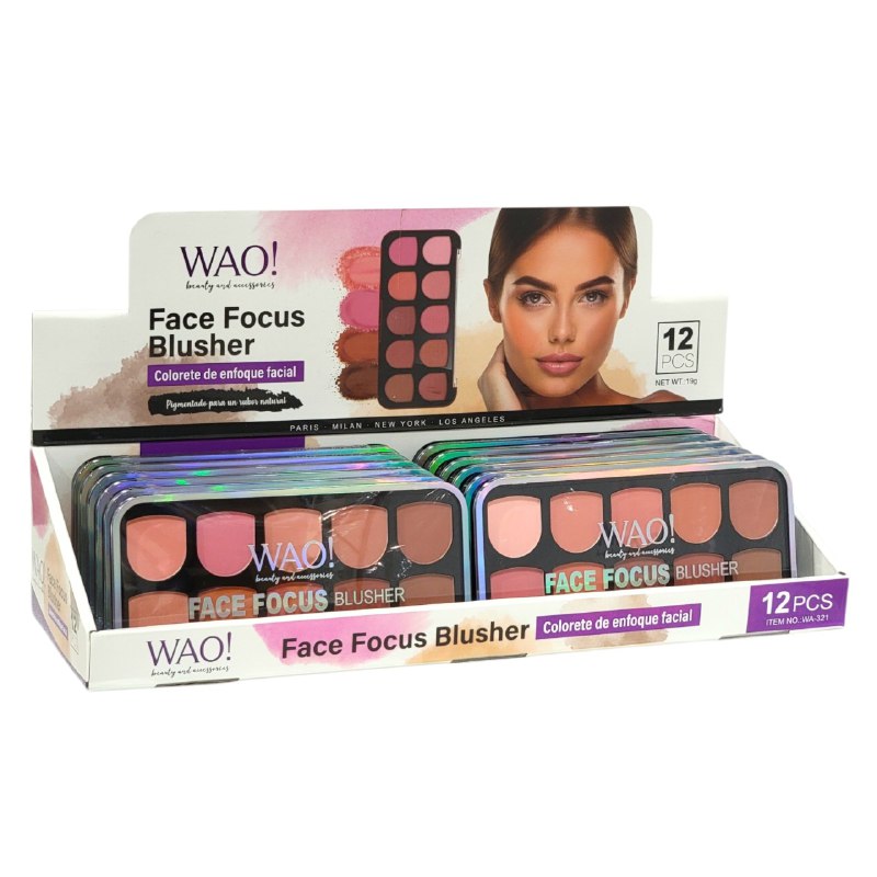 BLUSH EN PALETA 20 TONOS PIGMENTADO NATURAL WAO