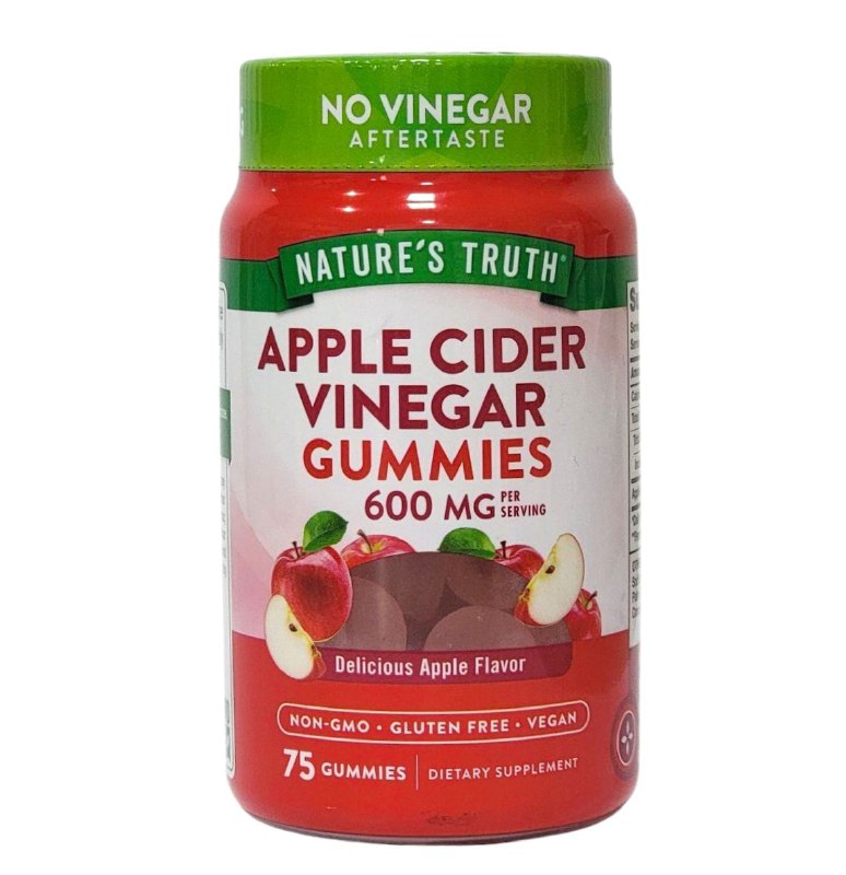 VITAMINAS EN GOMITAS SABOR VINAGRE DE SIDRA DE MANZANA, RACION 600MG, SIN GLUTEN VEGANO NATURE S TRUTH 75UND
