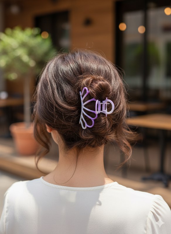 GANCHO PARA EL CABELLO DISEÑO DE CORONA WAO 6X8CM, 5 ESTILOS