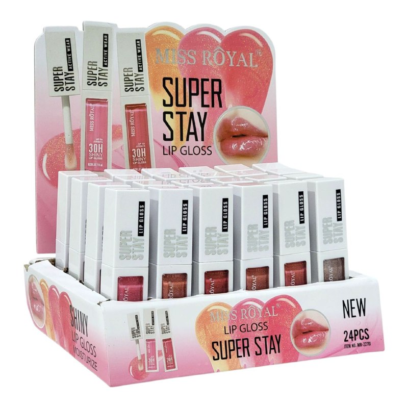 BRILLO LABIAL DE LARGA DURACION SUPER STAY 30H MISS ROYAL 10ML (DUPE DE MAYBELLINE)