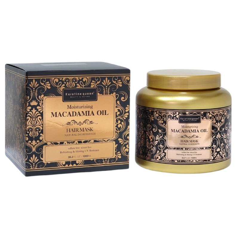MASCARILLA PARA EL CABELLO HIDRATANTE CON ACEITE DE MACADAMIA KERATINE QUEEN 1000ML