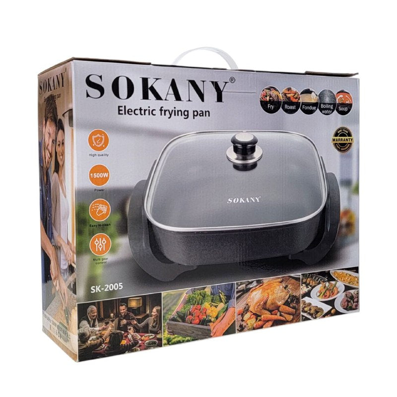 FREIDORA ELECTRICA DE ALTA CALIDA ANTIADHERENTE 1500W SK-2005 SOKANY
