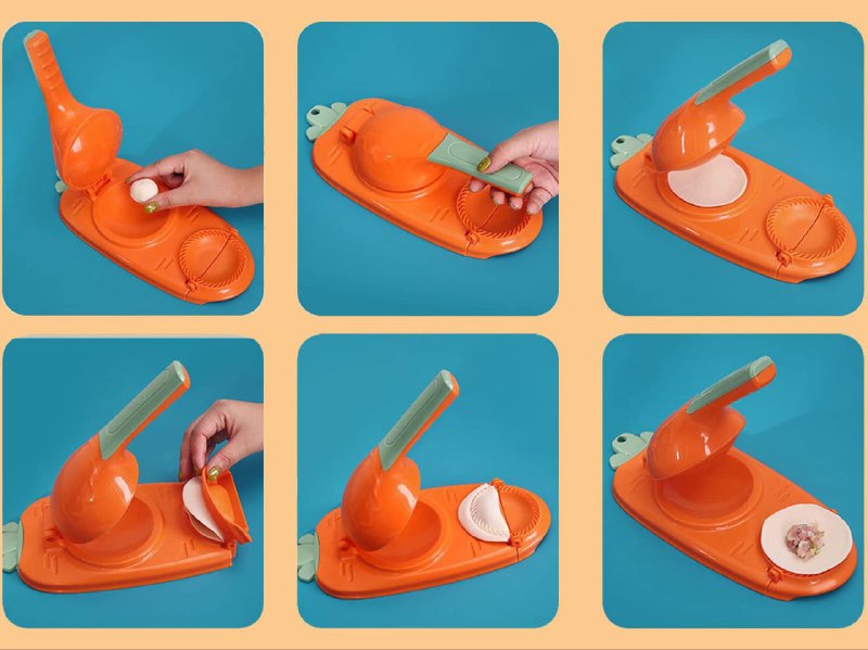 MAQUINA PRENSADORA DE MASA 2 EN 1, PARA HACER DUMPLINGS O PASTELITOS