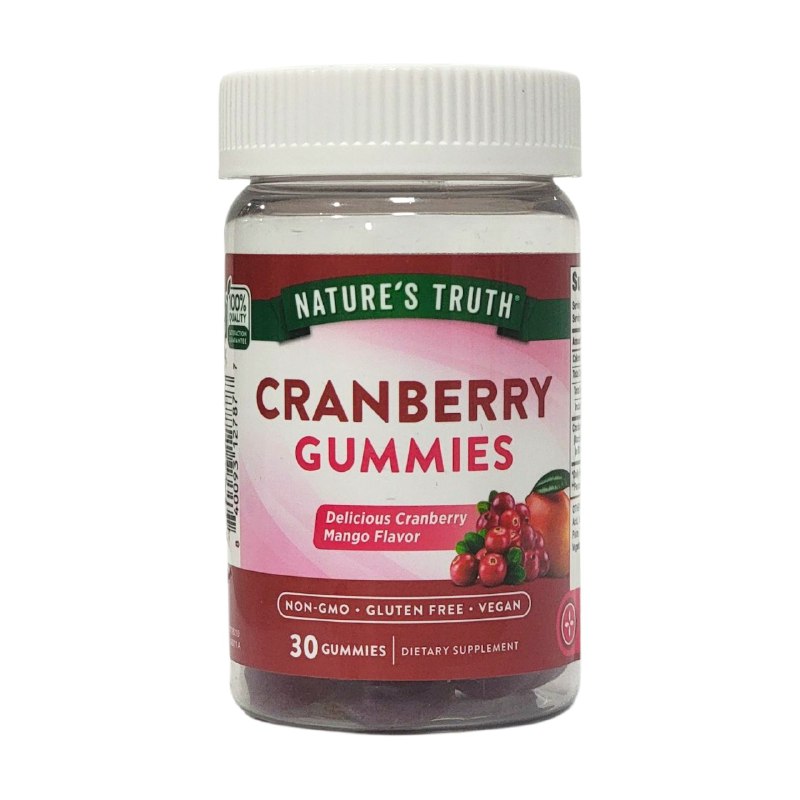 VITAMINAS EN GOMITAS DE ARANDANO ROJO Y MANGO QUE PREVIENEN ENFERMEDADES URINARIAS NATURES TRUTH 30UND