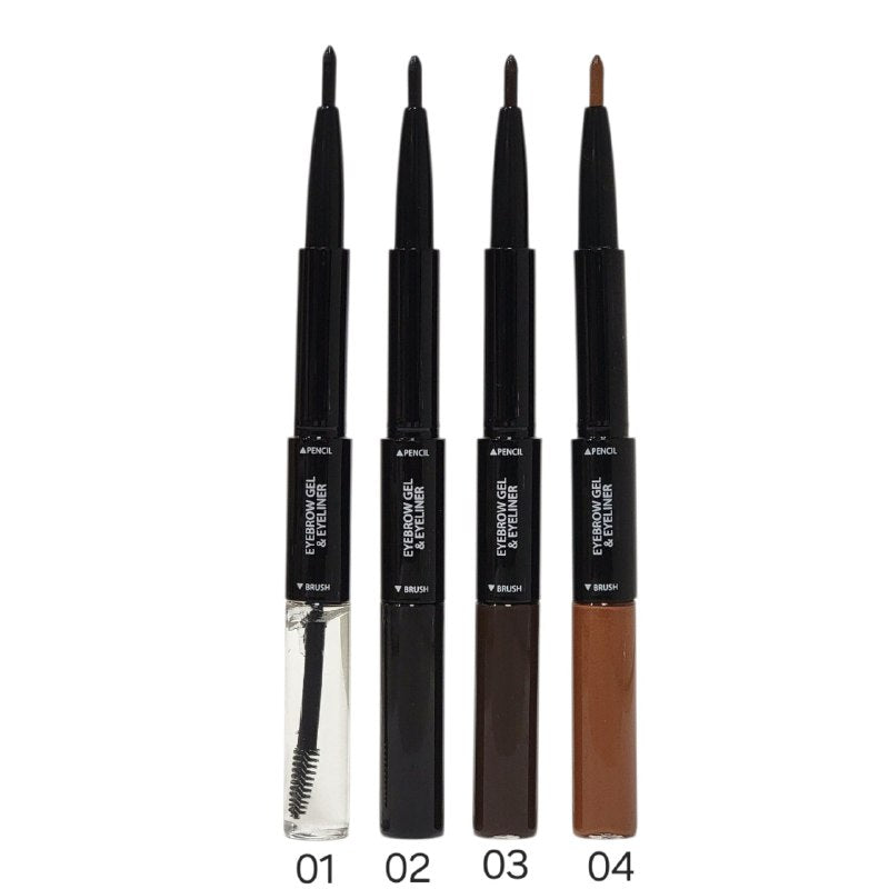 GEL PARA CEJAS Y DELINEADOR DE OJOS 2 EN 1 DE LARGA DURACION SUAVE Y LISO WAO 0.7G