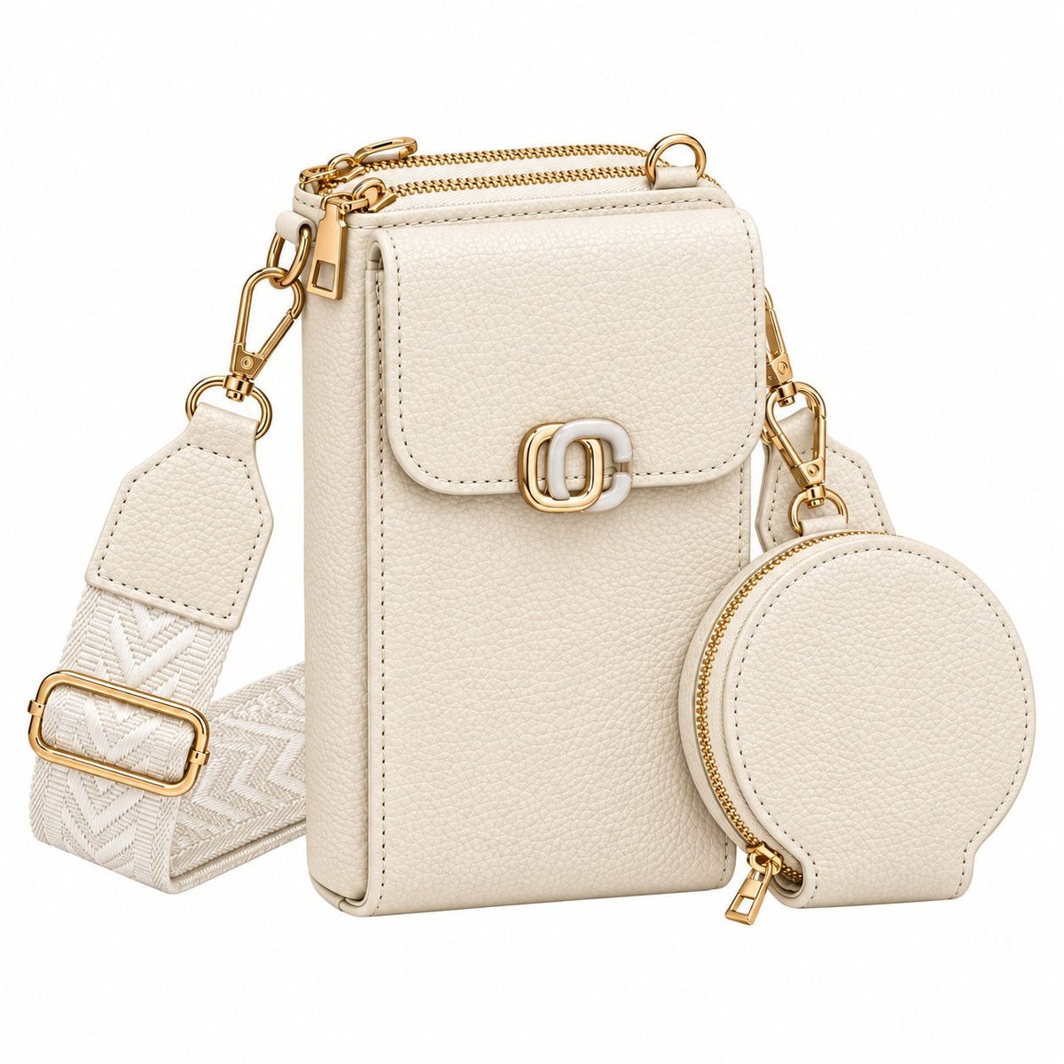 CARTERA CRUZADA CON MINI MONEDERO Y CORREA AJUSTABLE TABU 19X12CM