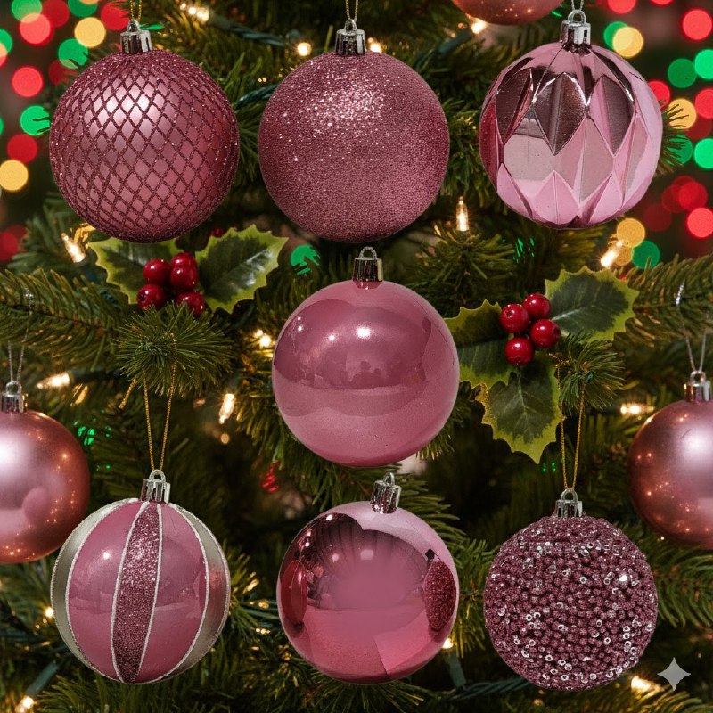 DECORACION ADORNO NAVIDEÑO PAQUETE DE 24 BOLAS DECORATIVAS, 8CM 49X64X49  IDEALES PARA DARLE UN TOQUE UNICO A TU ARBOL DE NAVIDAD