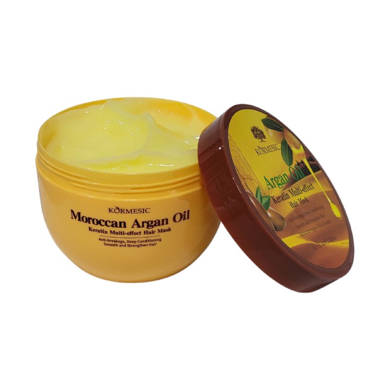 MASCARILLA PARA EL CABELLO CON ACEITE DE ARGAN Y QUERATINA MULTIEFECTO KORMESIC 500ML