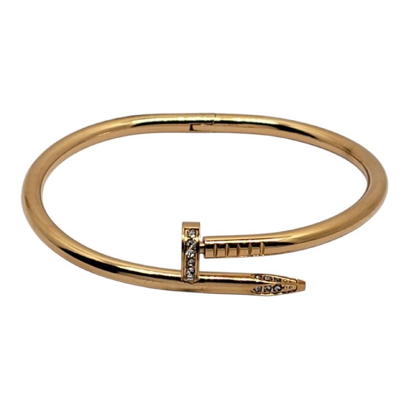 PULSERA DE ENCHAPE PARA DAMA CON DISEÑO DE CLAVO CARTIER 6.5CM