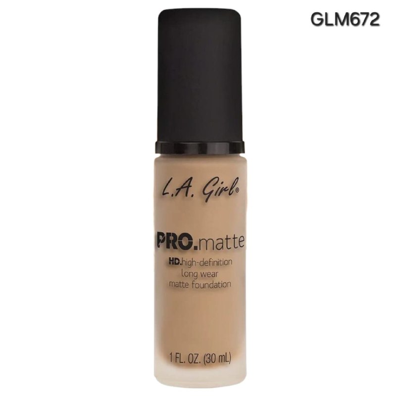 BASE MAQUILLAJE LIQUIDA MATE LARGA DURACION TONO GLM672 BISQUE PRO.MATTE HD L.A. GIRL 30ML