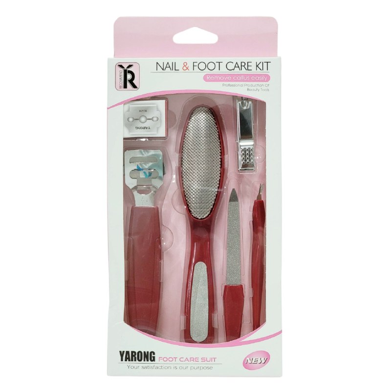 SET DE PEDICURA DE 6  PIEZAS PARA CUIDADO DE UÑAS Y PIES, ESTE KIT COMPLETO REUNE LAS HERRAMIENTAS ESENCIALES PARA MANTENER UÑAS Y PIES IMPECABLES 2 COLORES