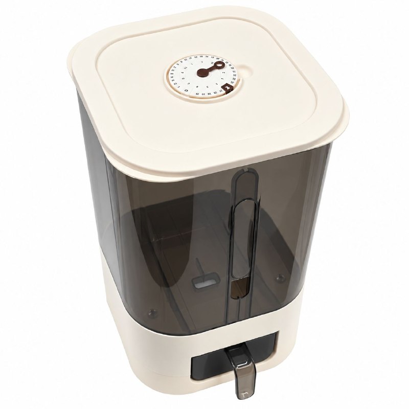 RECIPIENTE DISPENSADOR ALMACENADOR DE ALIMENTOS ARROZ Y GRANOS SECOS CON MEDIDOR 38X22CM