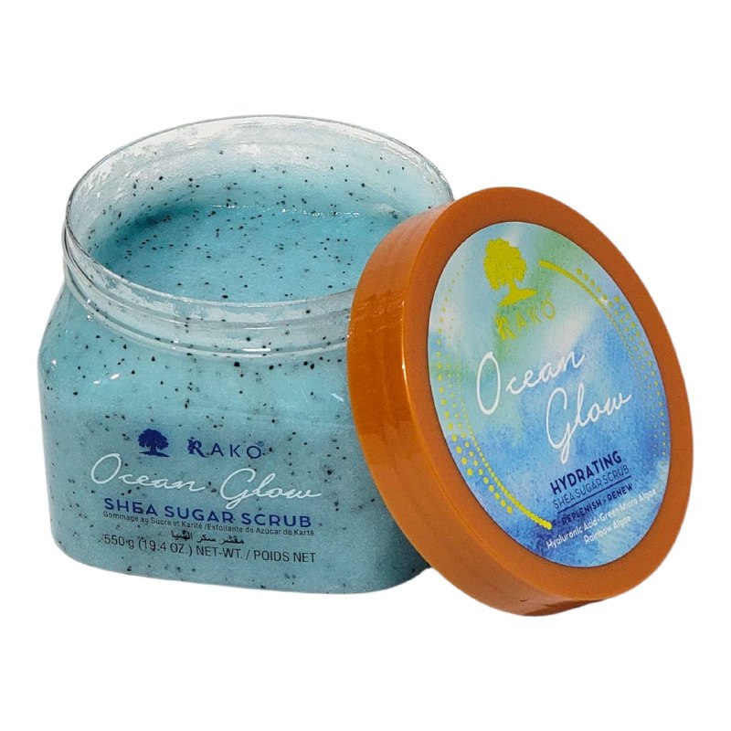 EXFOLIANTE CORPORAL HIDRATANTE CON MICROALGAS VERDES Y ALGAS ARCOIRIS RAKO  550G