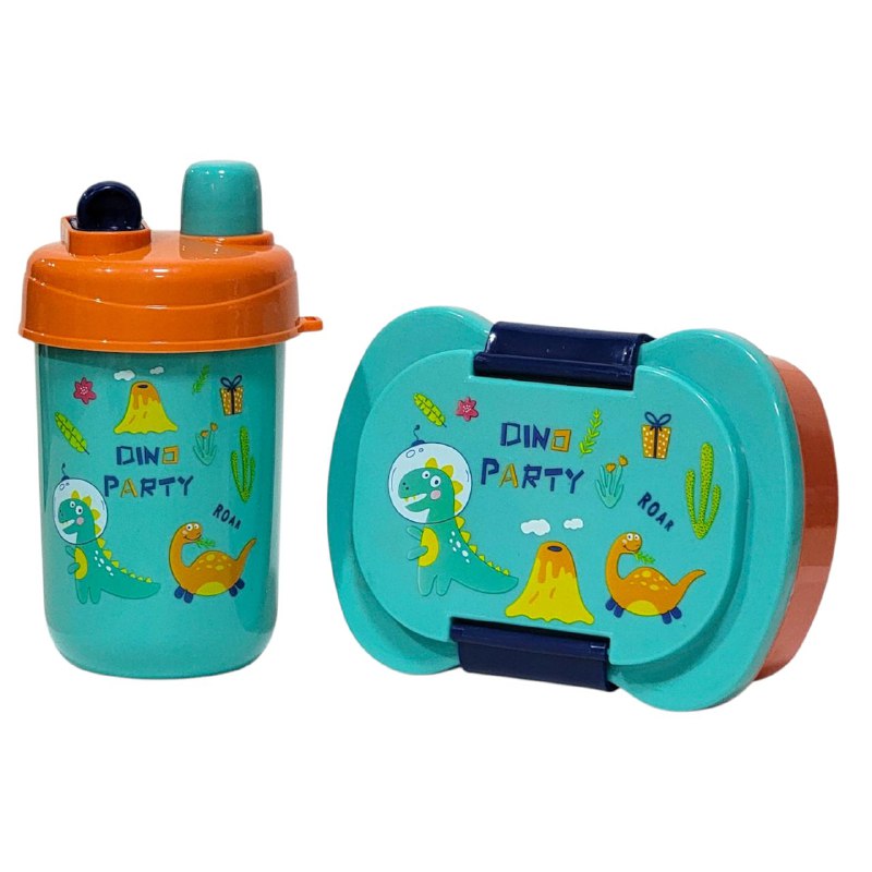 LONCHERA EN KIT CON SEPARADOR, CUBIERTO Y BOTE 3 COLORES Y DISEÑOS
