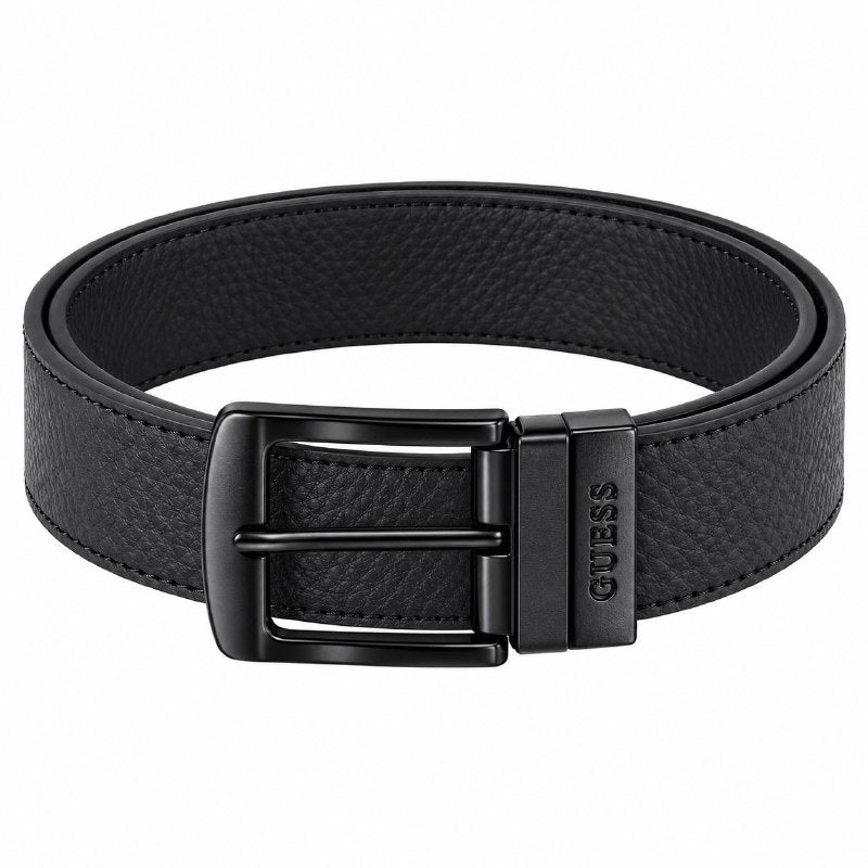 FAJA ORIGINAL GUESS REVERSIBLE PARA CABALLERO COLOR NEGRO Y CAFÉ  TALLA L 38-40