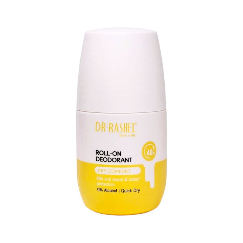 DESODORANTE ROLL ON, PROTECCION DURACION CONTRA LA HUMEDAD Y EL OLOR CORPORAL, SECADO RAPIDO Y SUAVE, SIN MANCHAS, 48H DURACION DR RASHEL 50ML