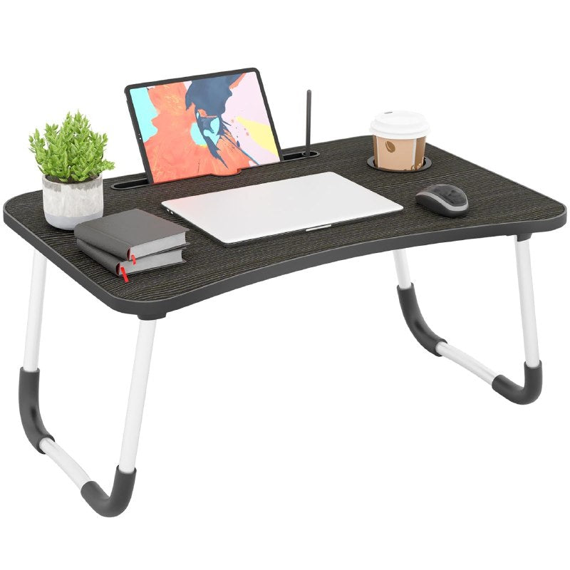 MESA PLEGABLE PORTATIL MULTIUSOS ERGONOMICA PARA CAMA 60X40X27CM