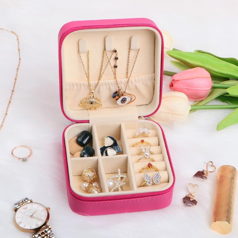ORGANIZADOR DE JOYAS MINI PORTATIL 5X10X10CM