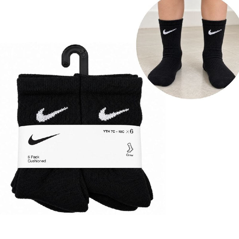 CALCETA ALTA ORIGINAL NIKE PARA NIÑO 6 PARES