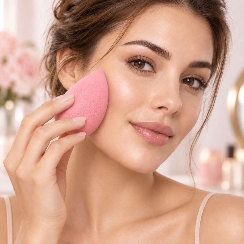 SET DE 4 ESPONJAS APLICADORAS DE MAQUILLAJE EVOK 7CM