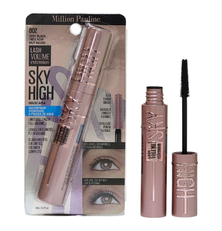 RIMEL DUPE DE MAYBELLINE VOLUMIZADOR Y ALARGADOR A PRUEBA DE AGUA 24 HORAS MILLION PAULINE 6ML