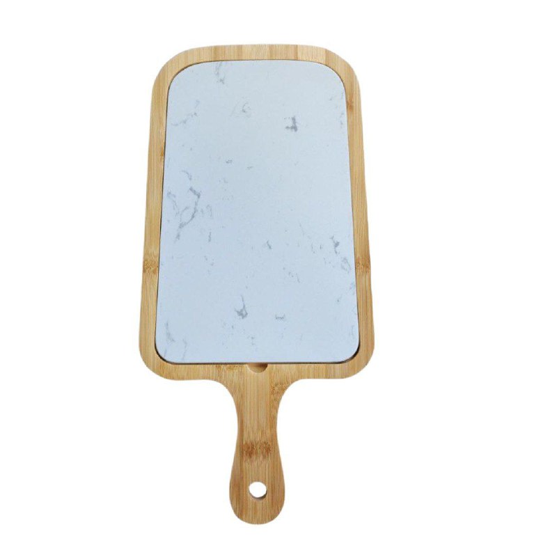 TABLA PARA SERVIR COMIDA, APERITIVOS QUESOS O JAMONES DE MARMOL Y MADERA TESSIE & JESSIE 40.1X19.5X1.5CM