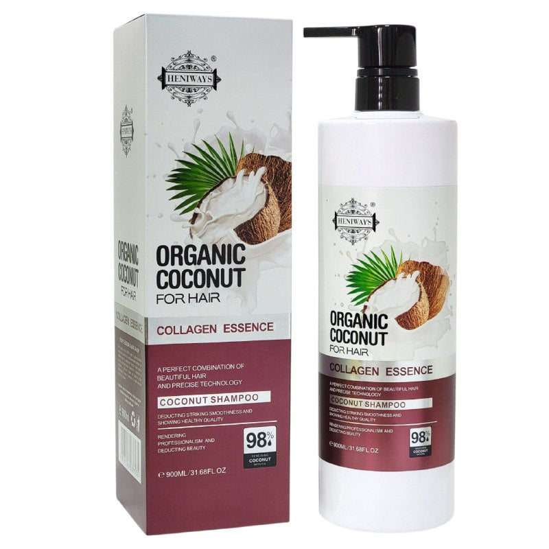 SHAMPOO FORTALECEDOR CON ESENCIA DE COLAGENO Y COCO HENIWAYS 900ML