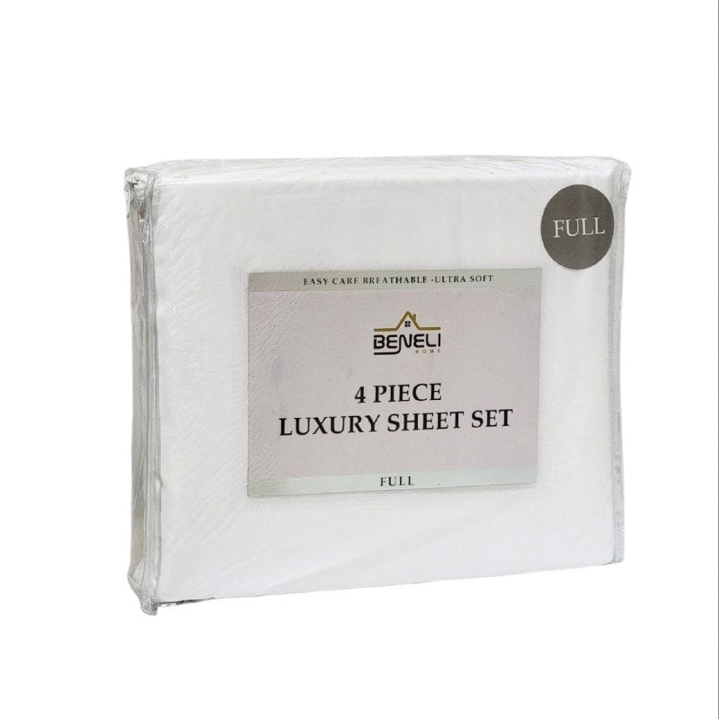 JUEGO DE SABANAS DE LUJO TAMAÑO FULL DE 4PCS BENELI HOME