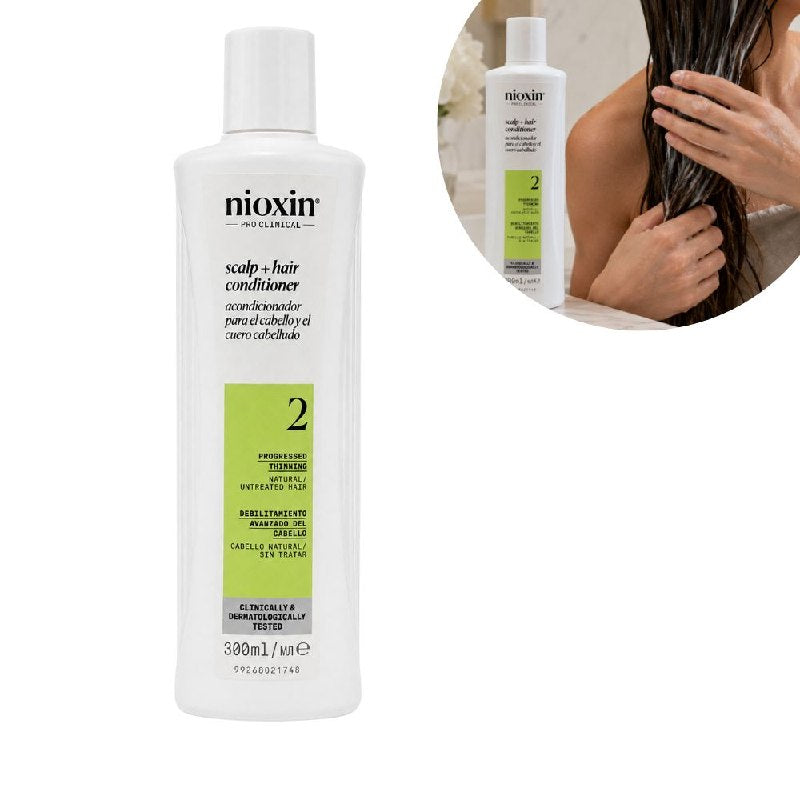 ACONDICIONADOR REVITALIZANTE, DENSIFICADOR E HIDRATANTE PARA CABELLO DELGADO CON NIACINAMIDA Y ACEITE DE MENTA NIOXIN 300ML