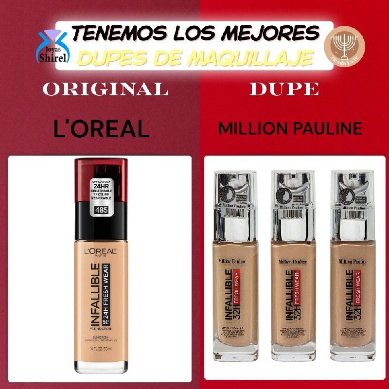 BASE LIQUIDA CON VITAMINA C SPF 25+ MILLION PAULINE 30G (DUPE DE LOREAL)