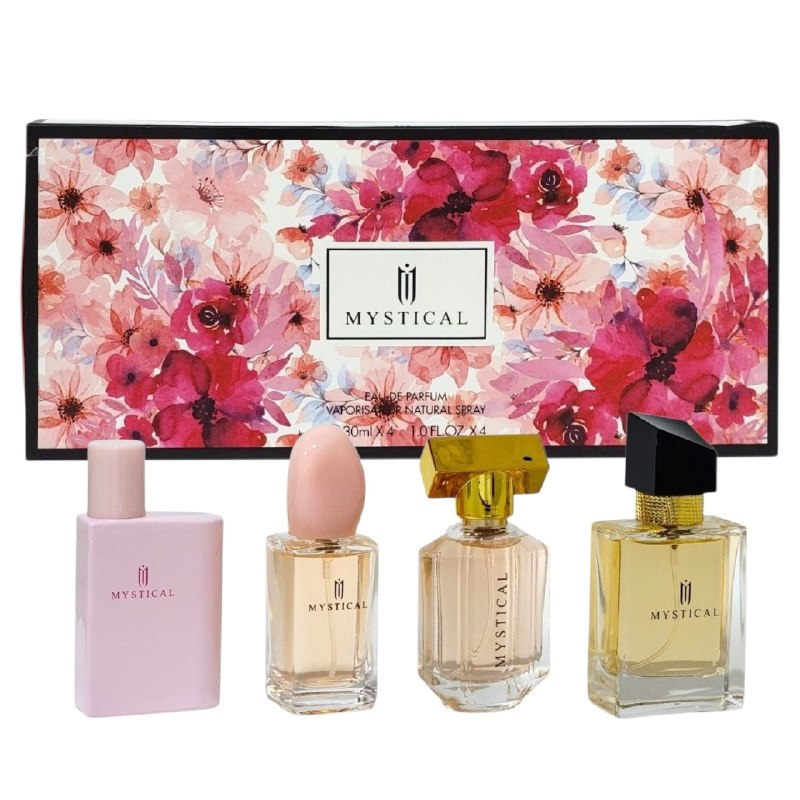 SET DE 4 MINI PERFUME ECONÓMICOS MYSTICAL EDP 4X30ML