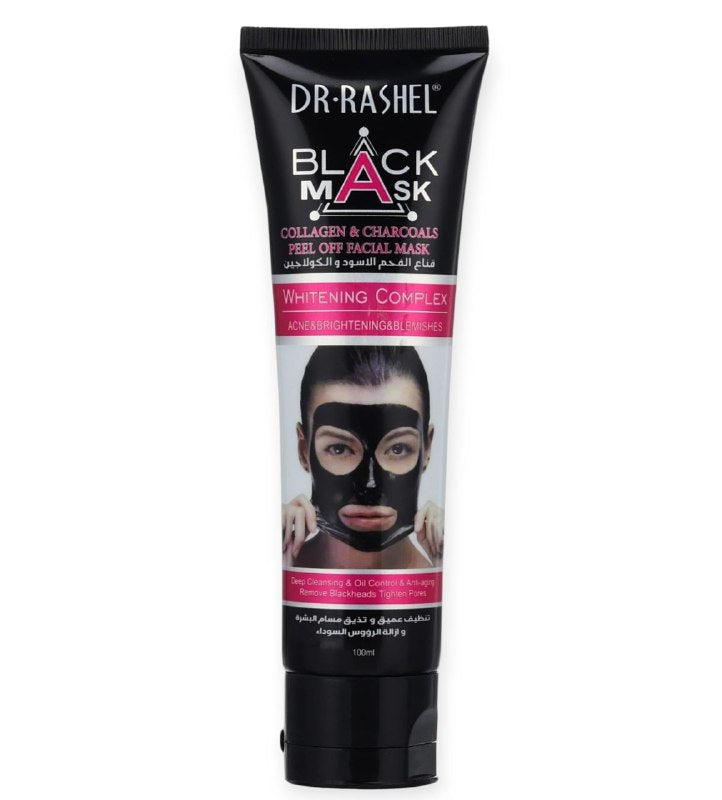 MASCARILLA FACIAL PURIFICANTE Y BLANQUEADORA CON COLAGENO Y CARBON ACTIVO DR RASHEL 100ML