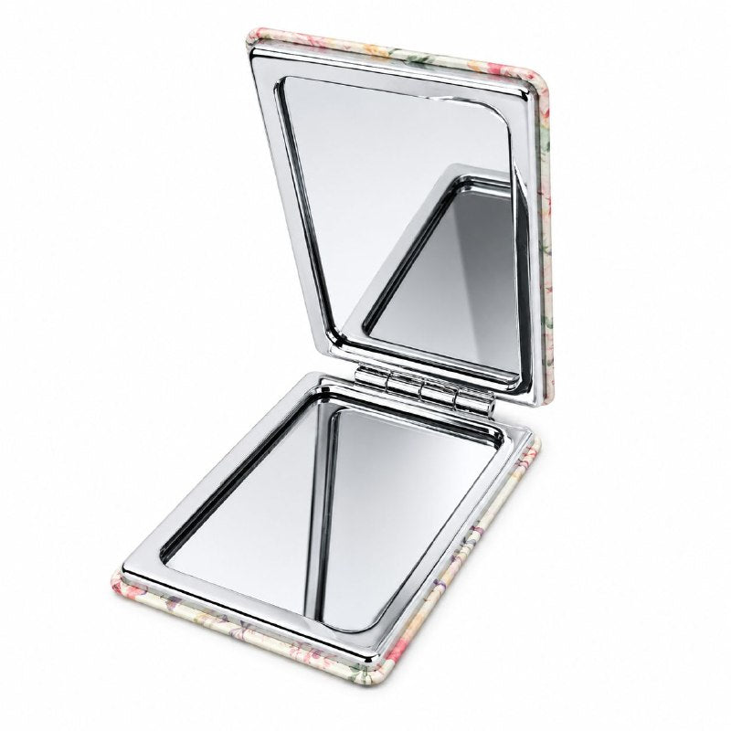 ESPEJO COMPACTO PLEGABLE CON DISEÑO FLORAL RESISTENTE STAY BEAUTIFUL 9X6CM