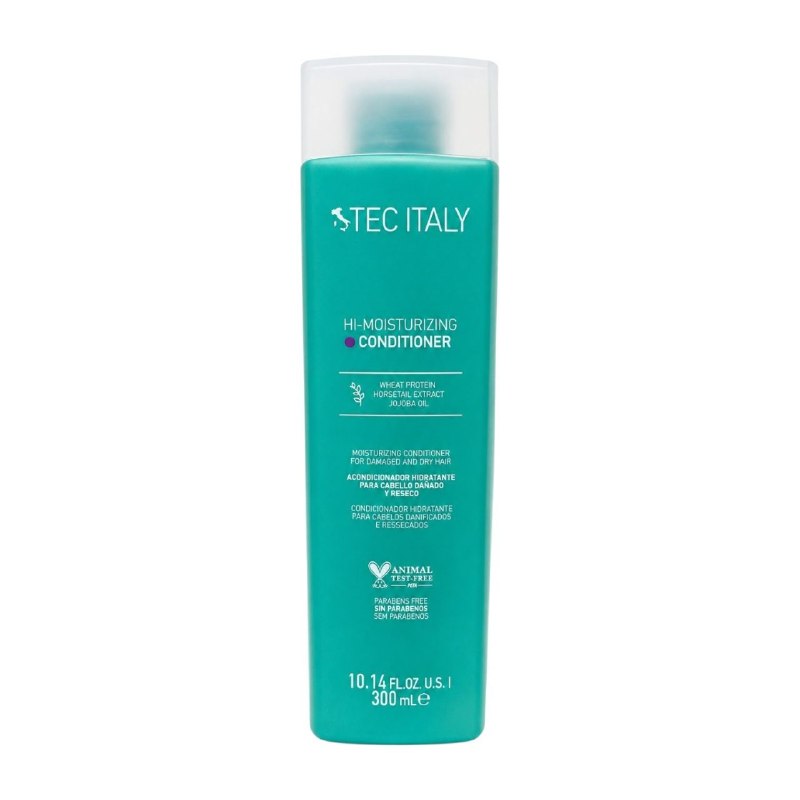 ACONDICIONADOR HIDRATANTE PARA CABELLO DAÑADO CON PROTEINA DE TRIGO EXTRACTO DE COLA DE CABALLO Y ACEITE DE JOJOBA TEC ITALY 300ML